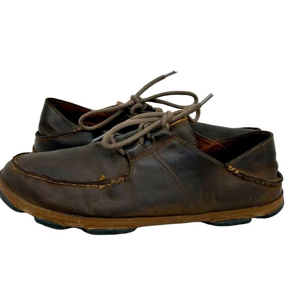 Olukai Ohana Lace-Up Nubuck - Oiled Brown Leather main image 7